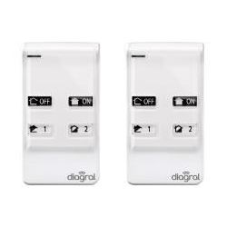 Lot de 2 télécommande d'alarme Diagral 4 fonctions DIAG41ACK / LOTDIAG41ACK