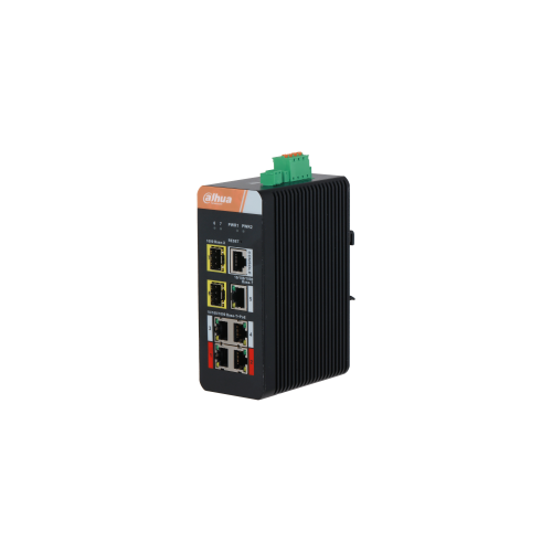 Dahua PFS4207-4GT-DP – Switch PoE industriel 5 ports fibre