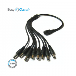 Cable d'alimentation pour 8 Caméras