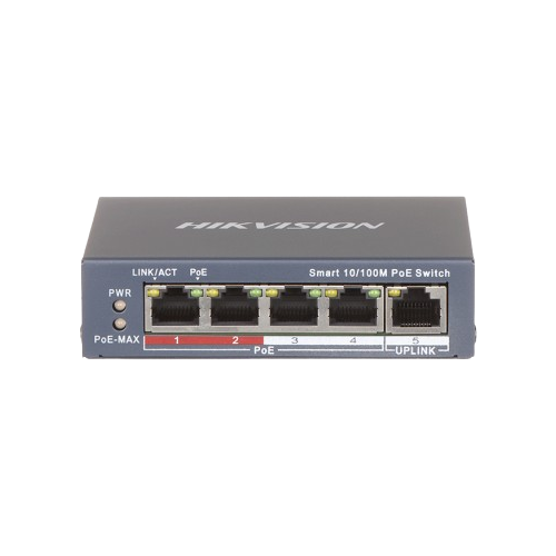 Hikvision DS-3E1105P-EI V2 – Switch 4 ports PoE 60 W avec uplink